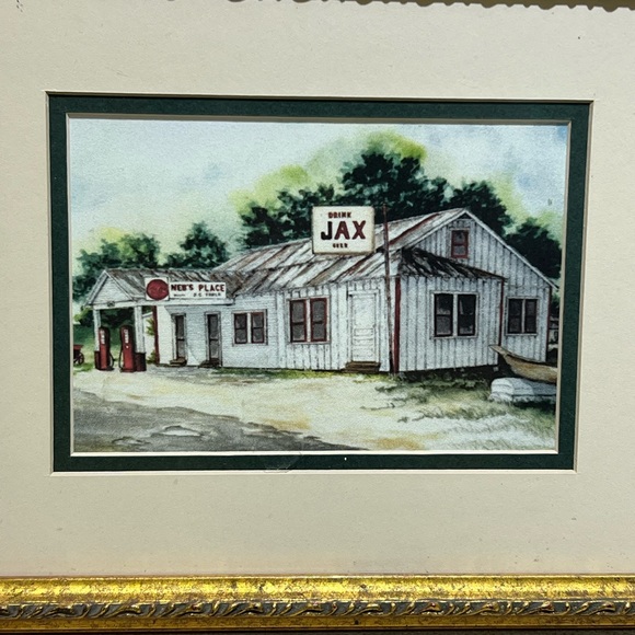 Otis Dobson Nebs Place Painting Framed - Picture 3 of 6